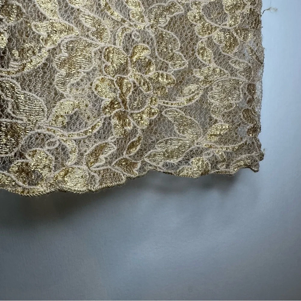 Vintage Jordan Taylor Gold Lace Swim Cover-Up. OS.
